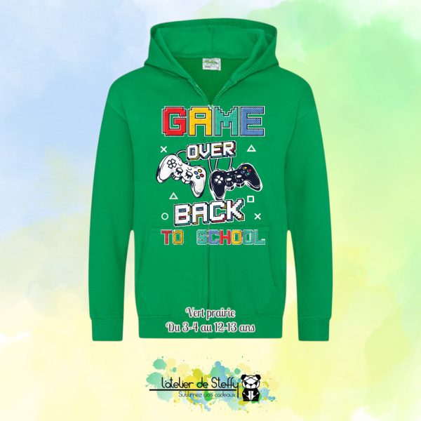 Veste sweat capuche Lou - Game over...Back to school – Image 17