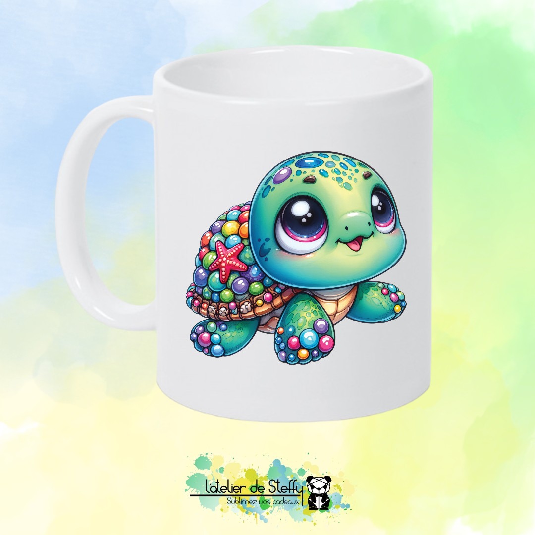 Mug blanc - Tortue mimi