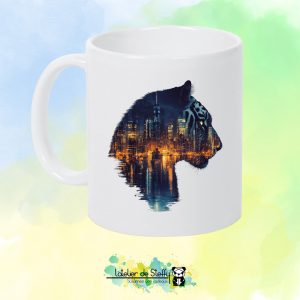 Mug blanc - Tigre nocturne