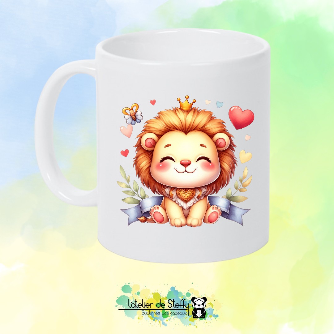 Mug blanc - Lionceau kawaii