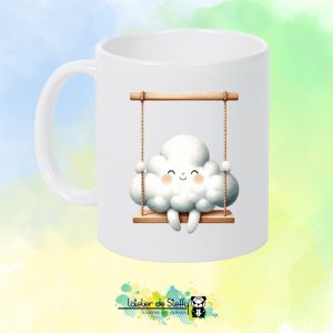 Mug blanc - Nuage balançoire