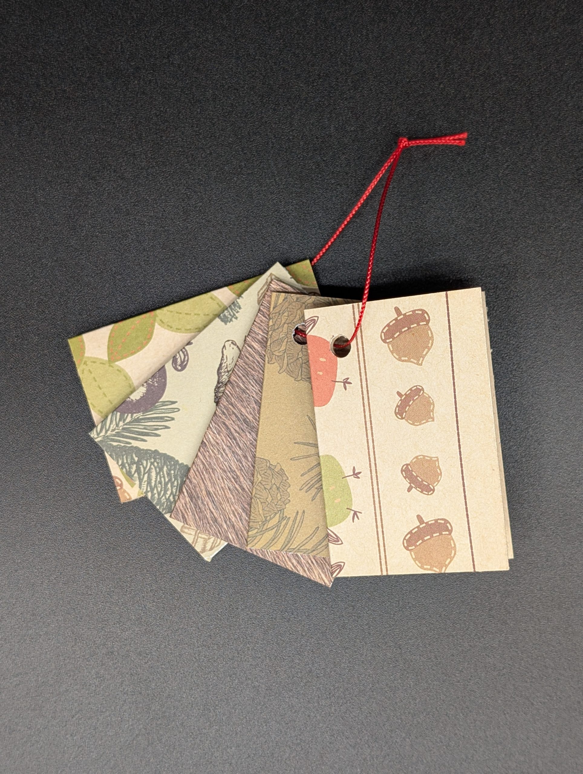 Lot de 5 étiquettes cadeau - Automne en forêt