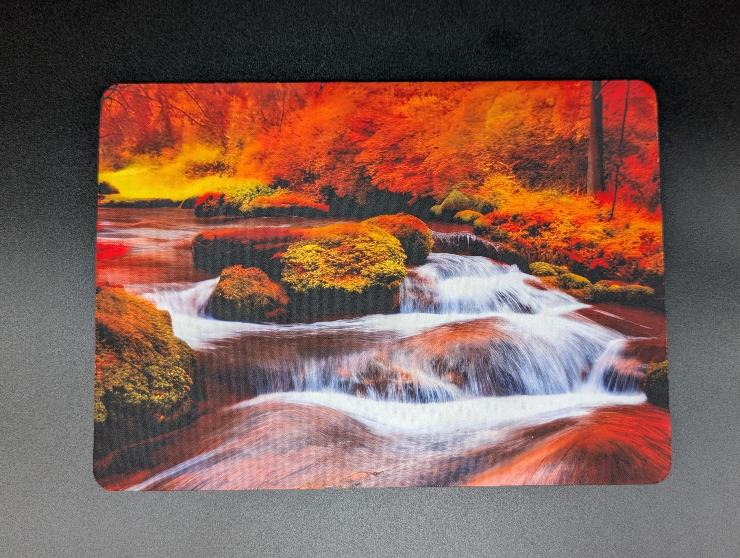 Tapis de souris rectangle - Automne rivière