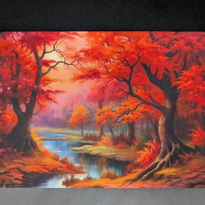 Tapis de souris rectangle - Automne sous bois et rivière