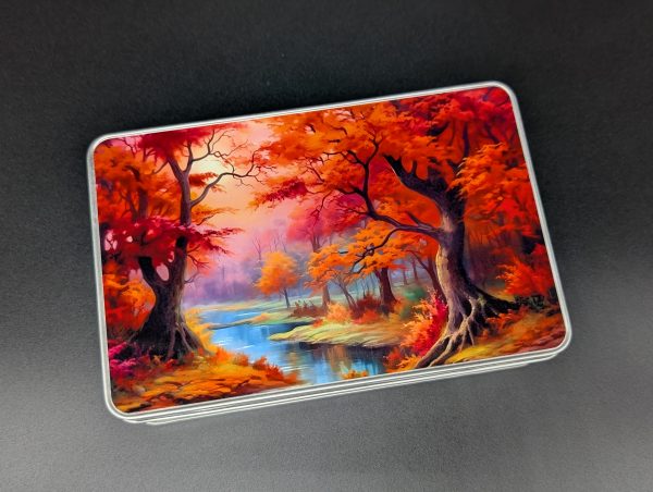 Boîte métal - Automne sous bois et rivière