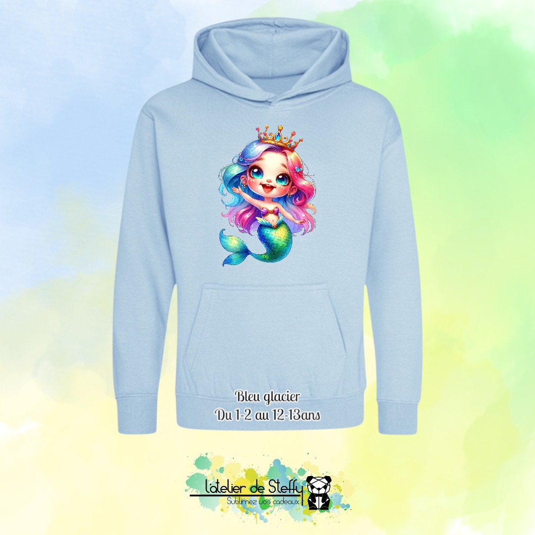 Sweat capuche Noah - Sirène arc-en-ciel – Image 6