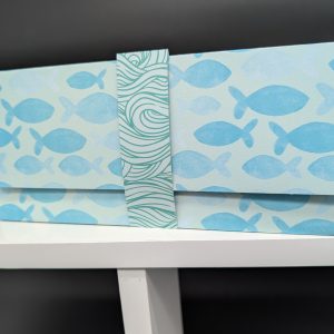 Pochette cadeau - Banc de poissons bleus