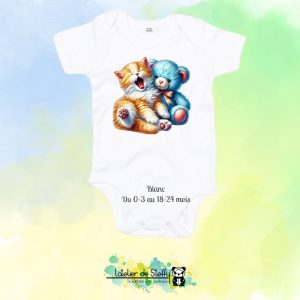 Body Pouyoute - Chaton et ourson