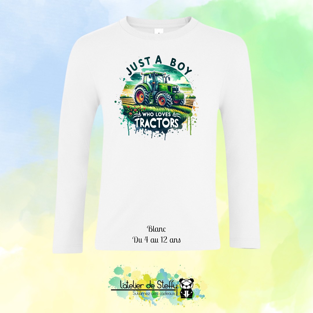 Tee shirt manches longues Ethan - Fan de tracteurs