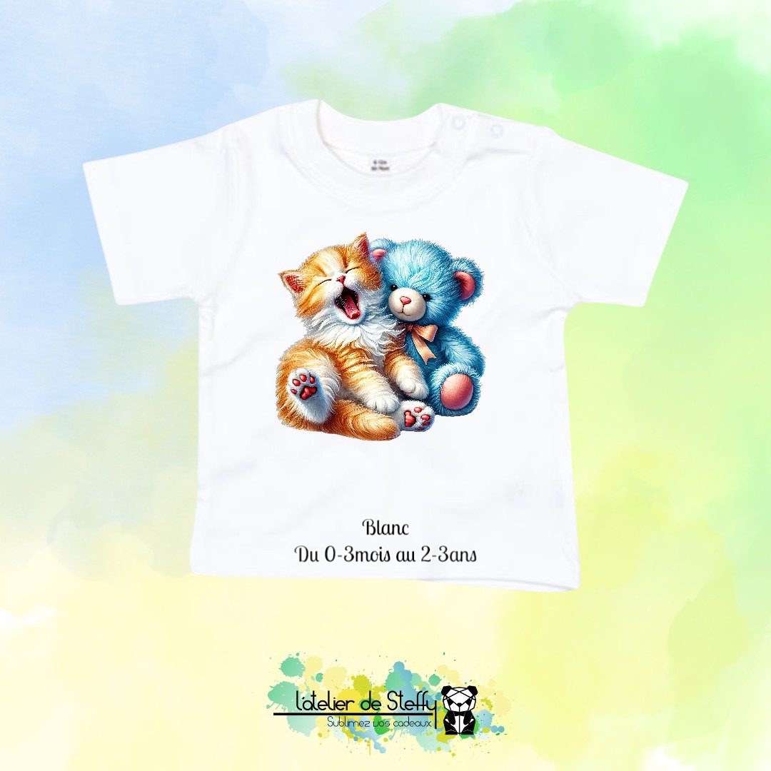 Tee shirt Speedouille - Chaton et ourson