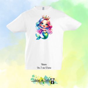 Tee shirt Max - Sirène arc-en-ciel