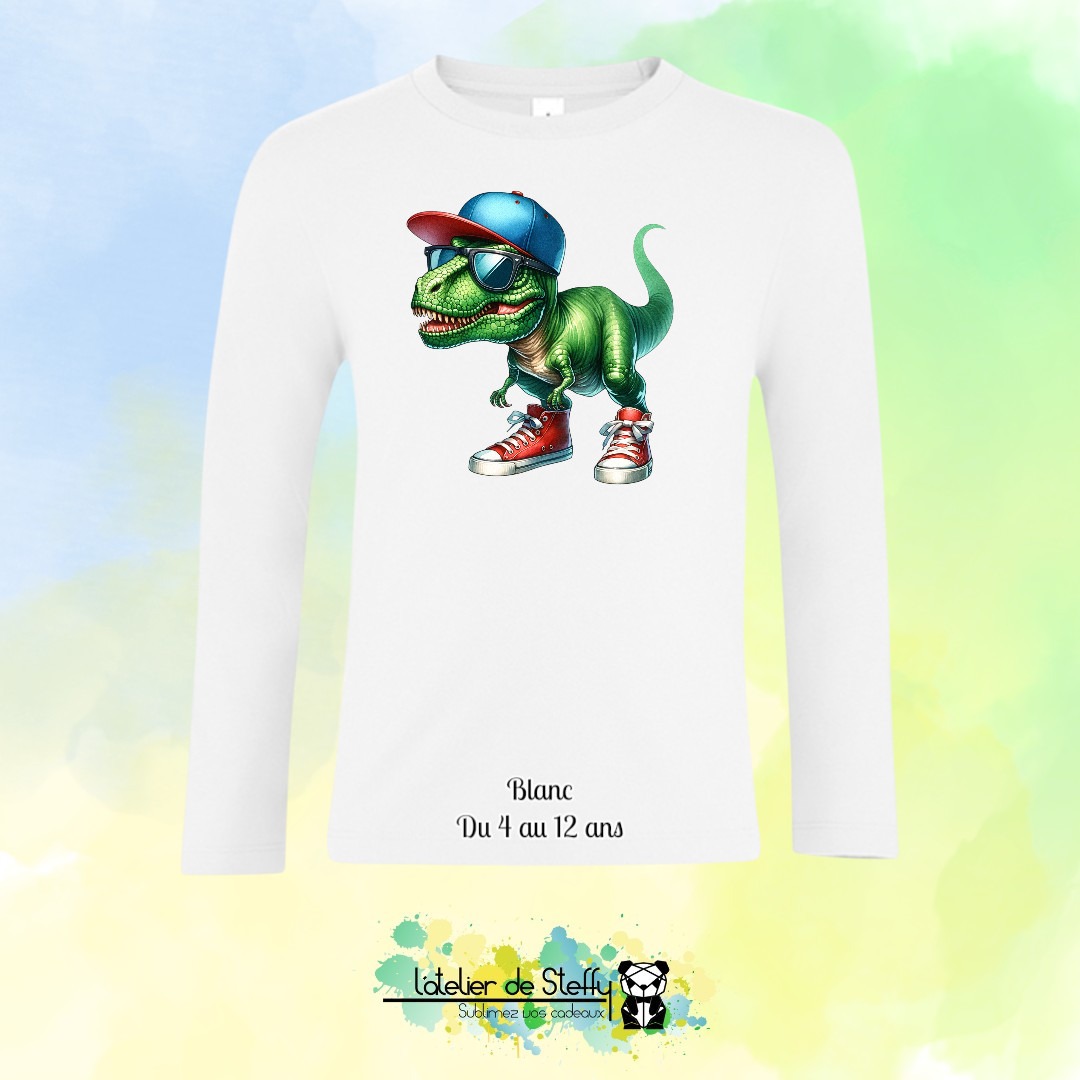 Tee shirt manches longues Ethan - T-rex cool