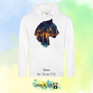 Sweat capuche Kalb - Tigre nocturne