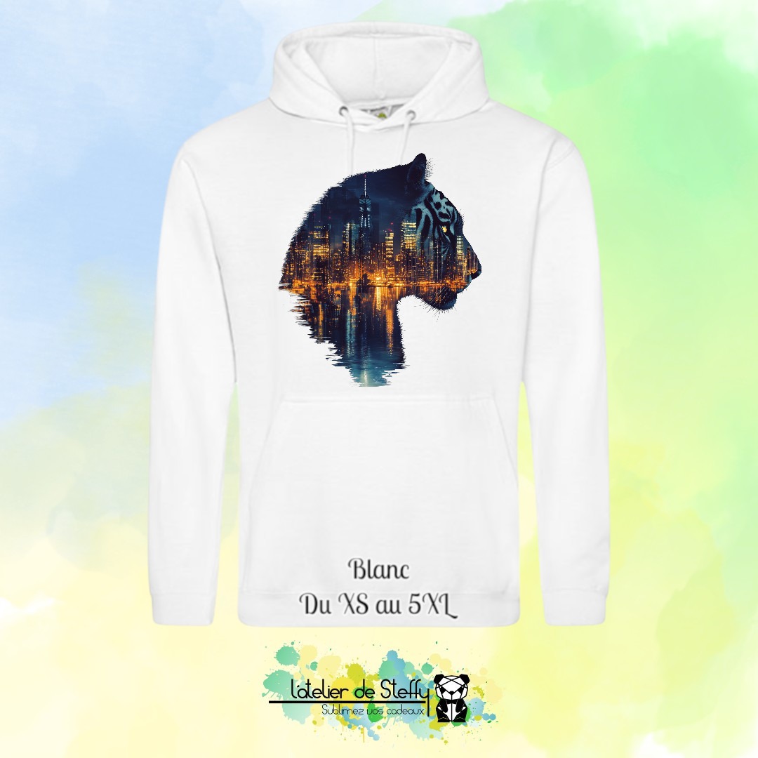 Sweat capuche Kalb - Tigre nocturne