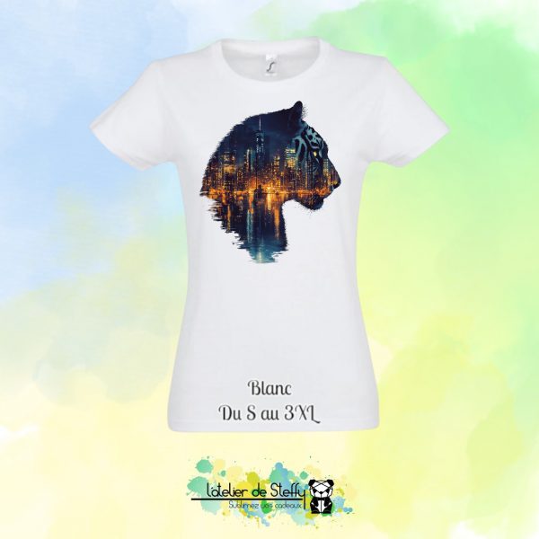 Tee shirt Steffy - Tigre nocturne – Image 2