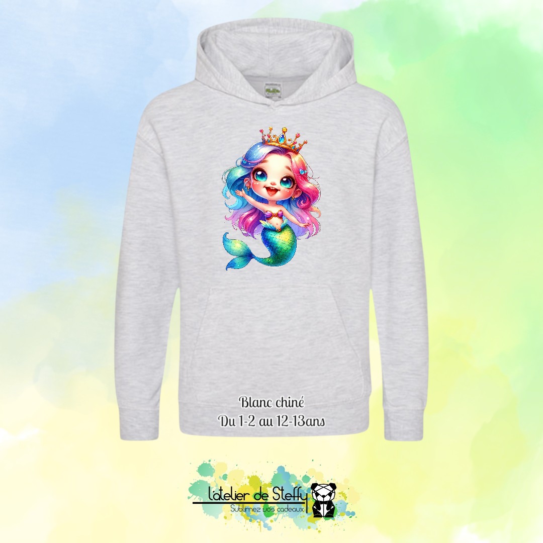 Sweat capuche Noah - Sirène arc-en-ciel – Image 2