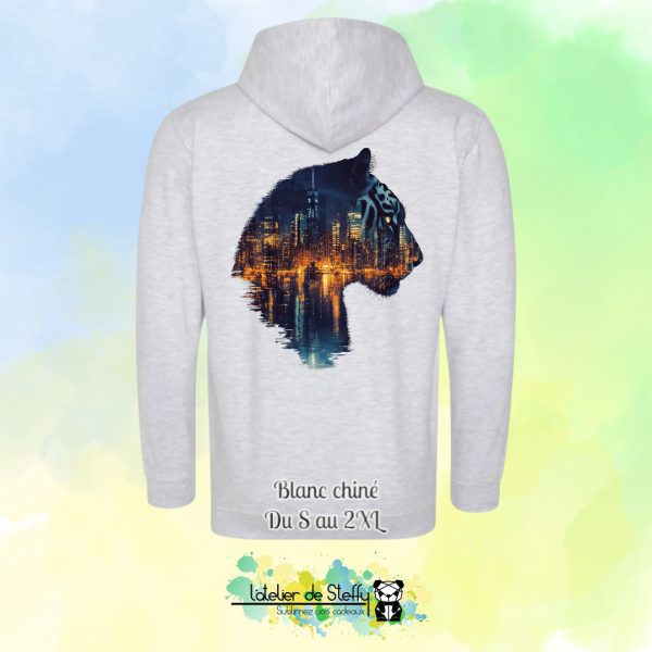 Veste sweat capuche Tof - Tigre nocturne – Image 3