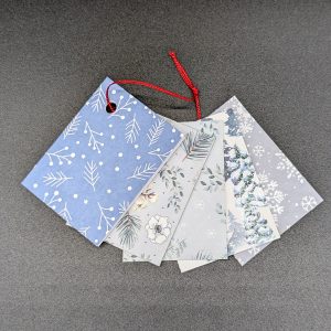 Lot de 5 étiquettes cadeau - Bleu