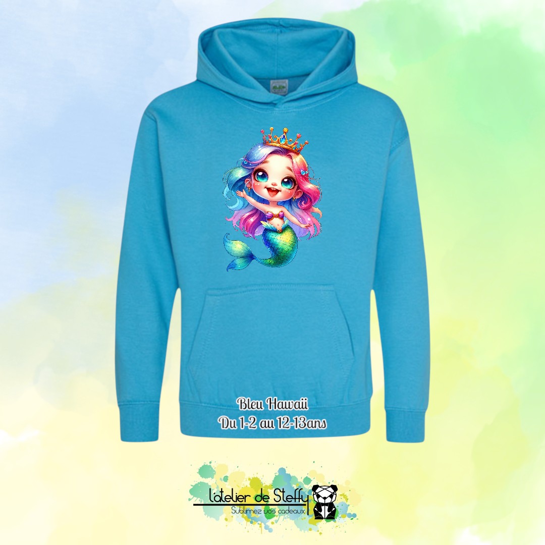 Sweat capuche Noah - Sirène arc-en-ciel – Image 7