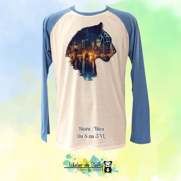 Tee shirt manches longues Adam - Tigre nocturne