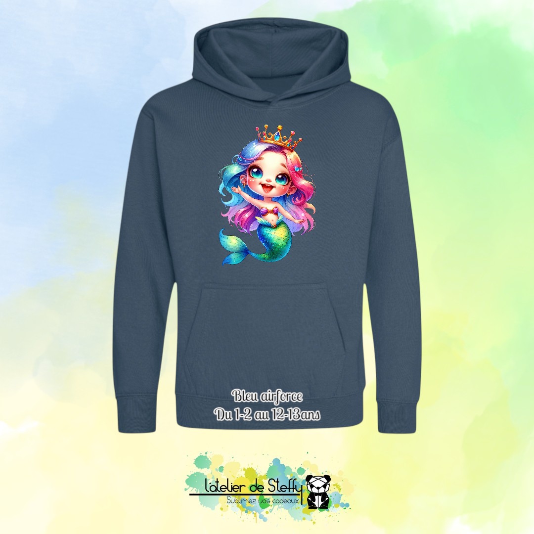 Sweat capuche Noah - Sirène arc-en-ciel – Image 3