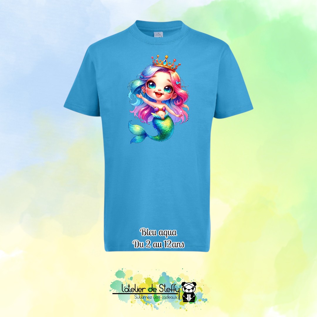 Tee shirt Max - Sirène arc-en-ciel – Image 2