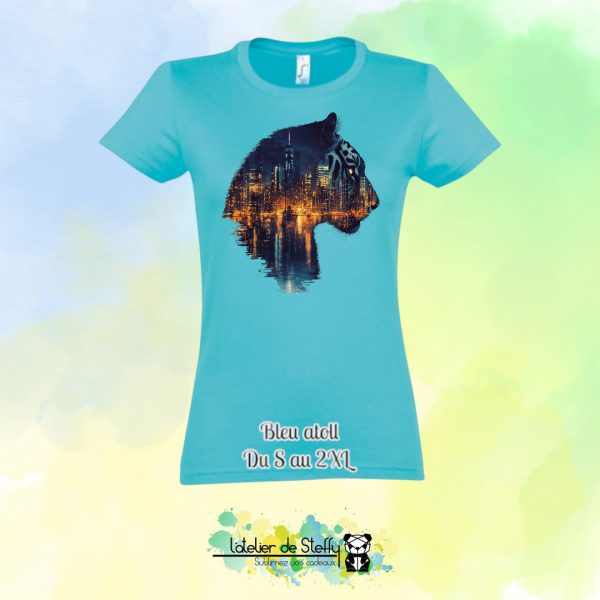 Tee shirt Steffy - Tigre nocturne – Image 4