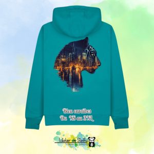Veste sweat capuche Cath - Tigre nocturne