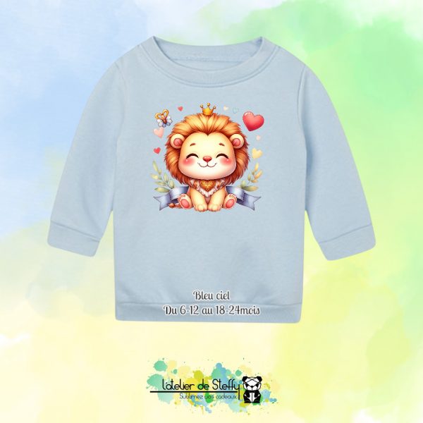 Sweat col rond Choupinou - Lionceau kawaii