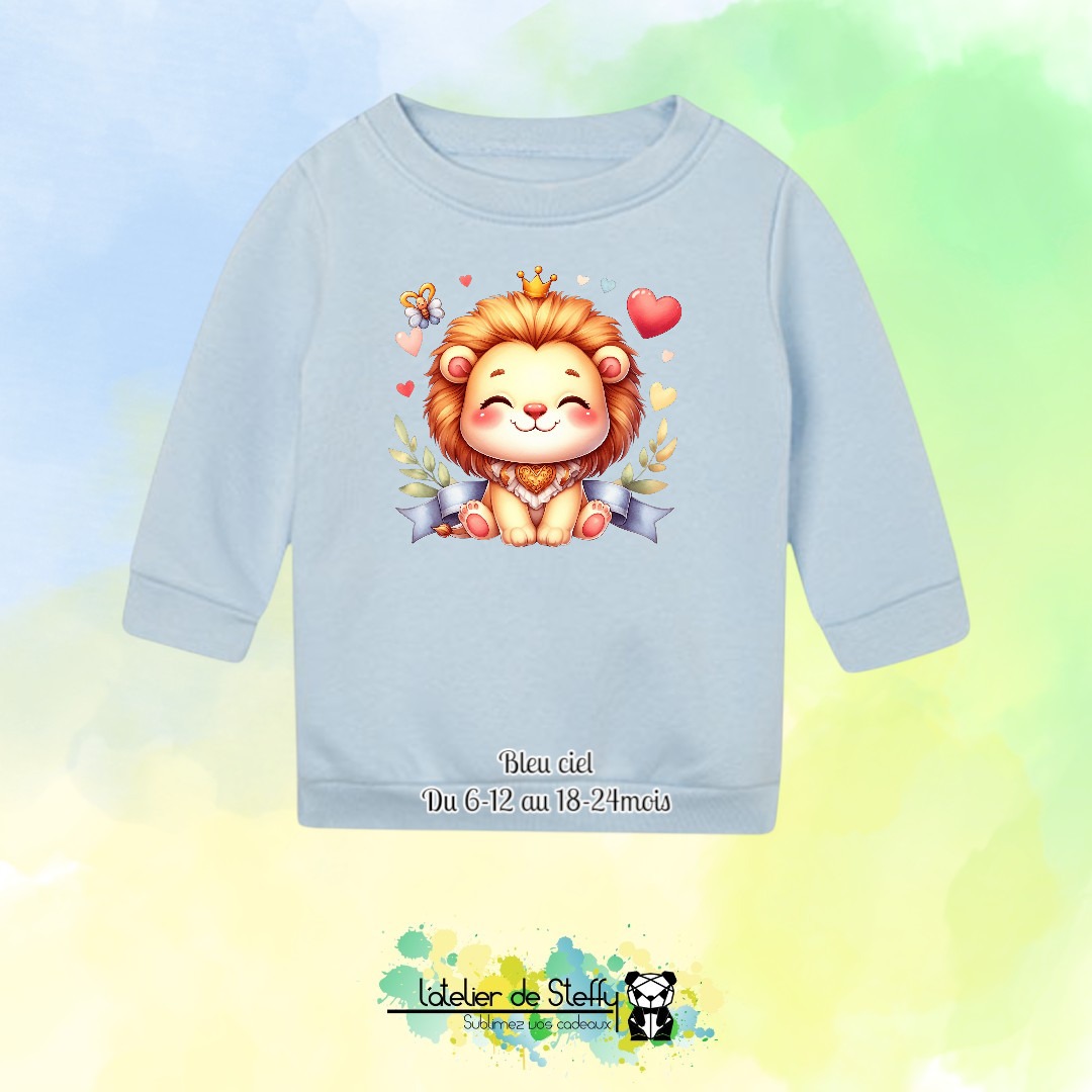 Sweat col rond Choupinou - Lionceau kawaii