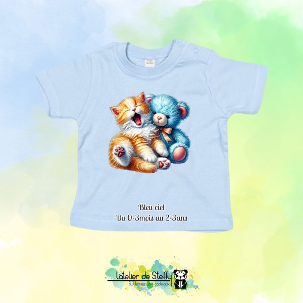 Tee shirt Speedouille - Chaton et ourson – Image 2