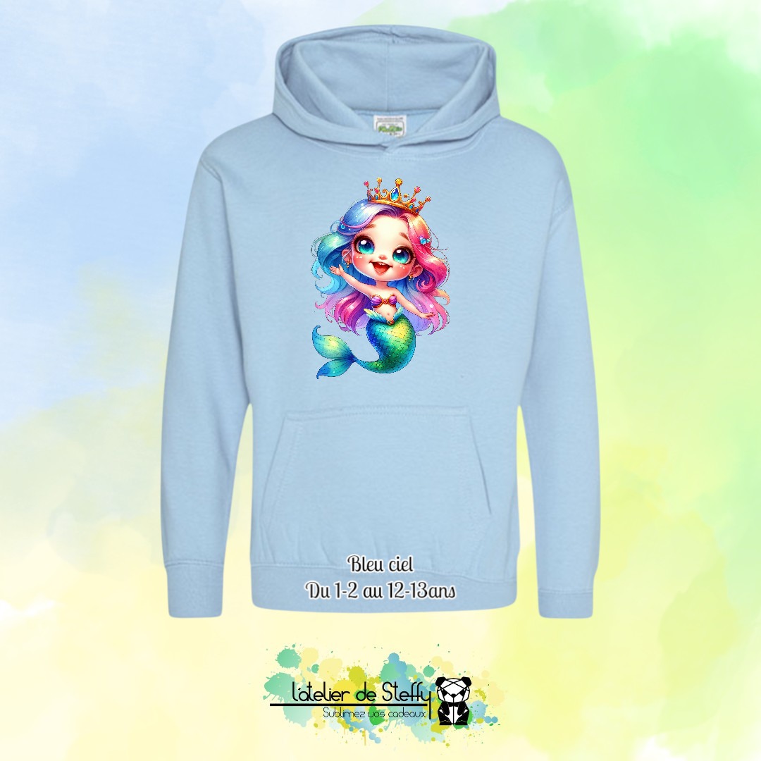 Sweat capuche Noah - Sirène arc-en-ciel – Image 4