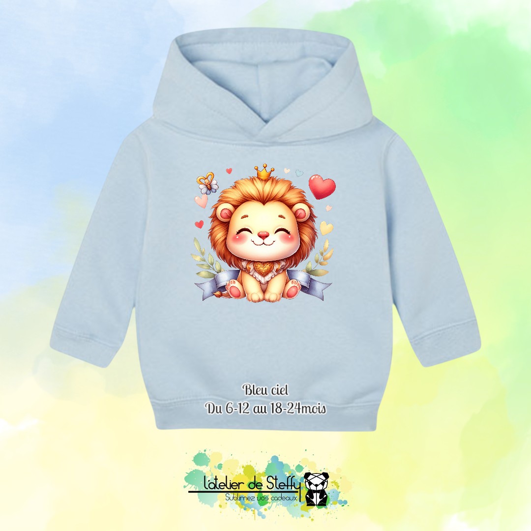 Sweat capuche Boudchou - Lionceau kawaii