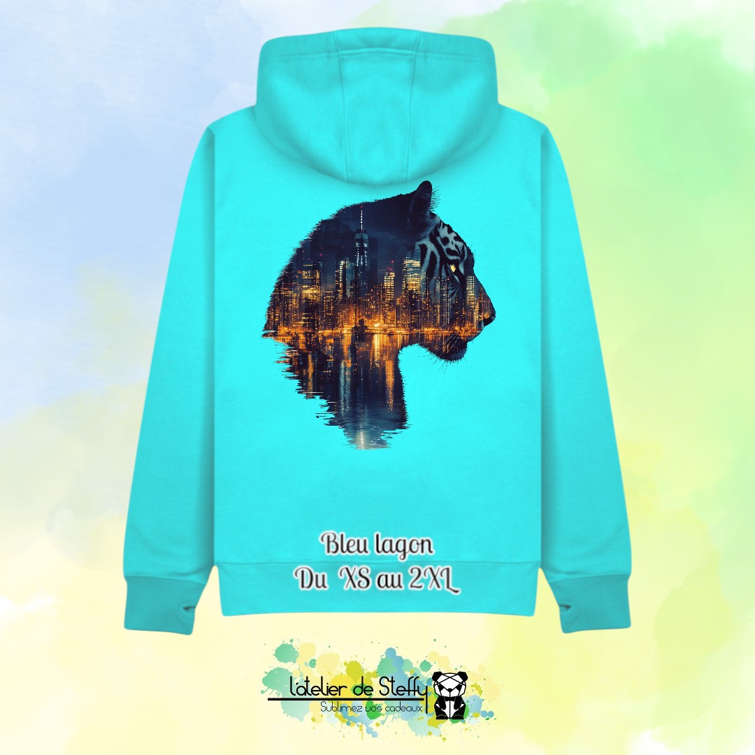 Sweat capuche JP - Tigre nocturne – Image 2