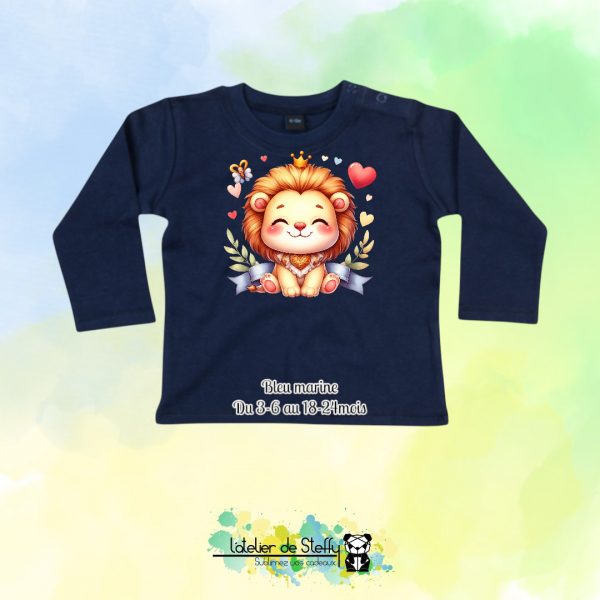 Tee shirt manches longues Bibouille - Lionceau kawaii – Image 3