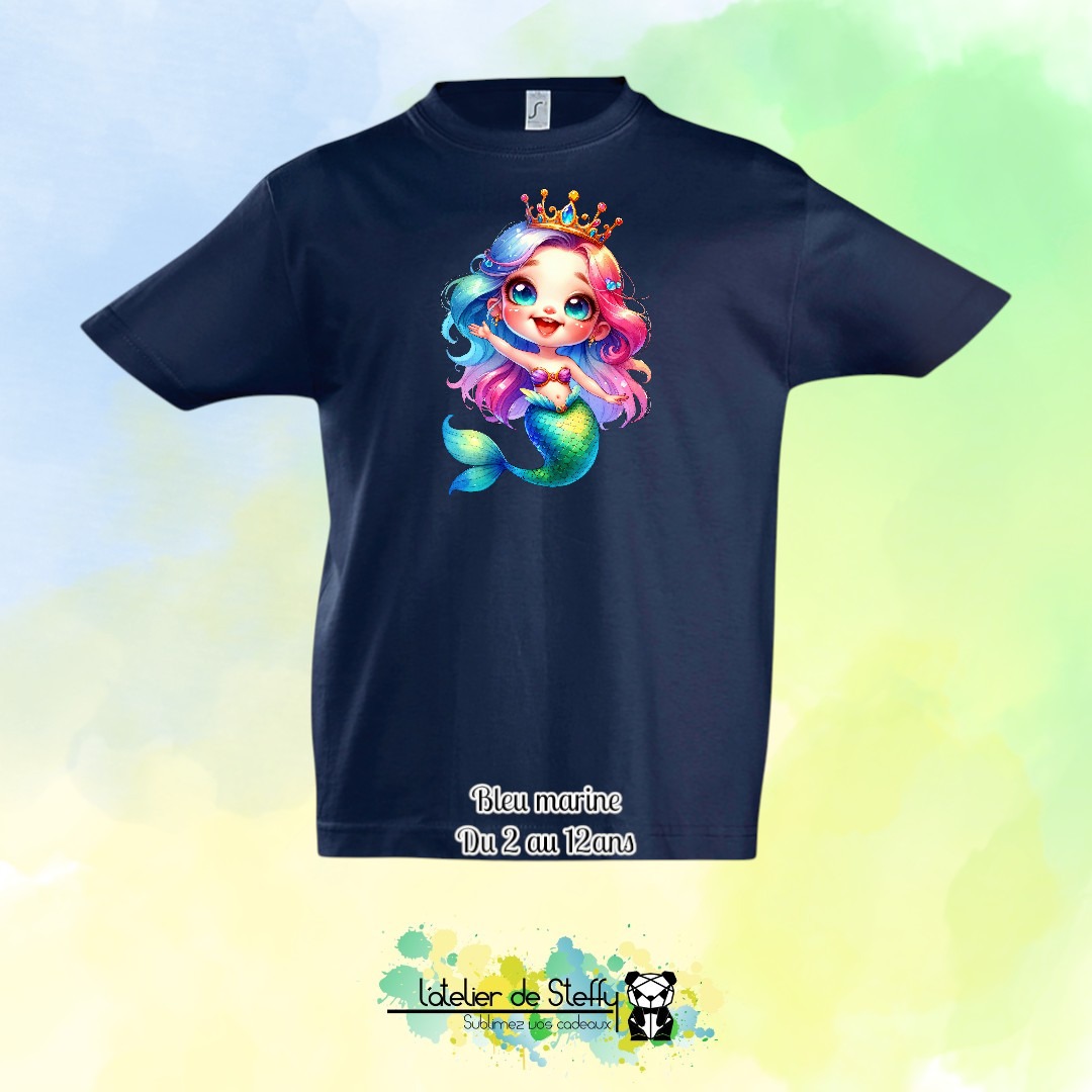 Tee shirt Max - Sirène arc-en-ciel – Image 3