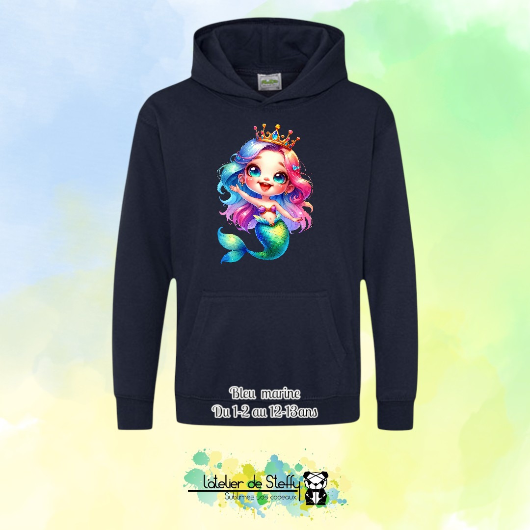 Sweat capuche Noah - Sirène arc-en-ciel – Image 8