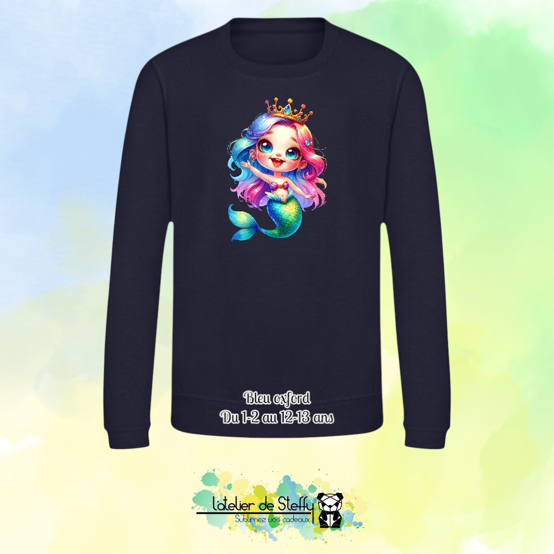 Sweat col rond Lyzo - Sirène arc-en-ciel – Image 6