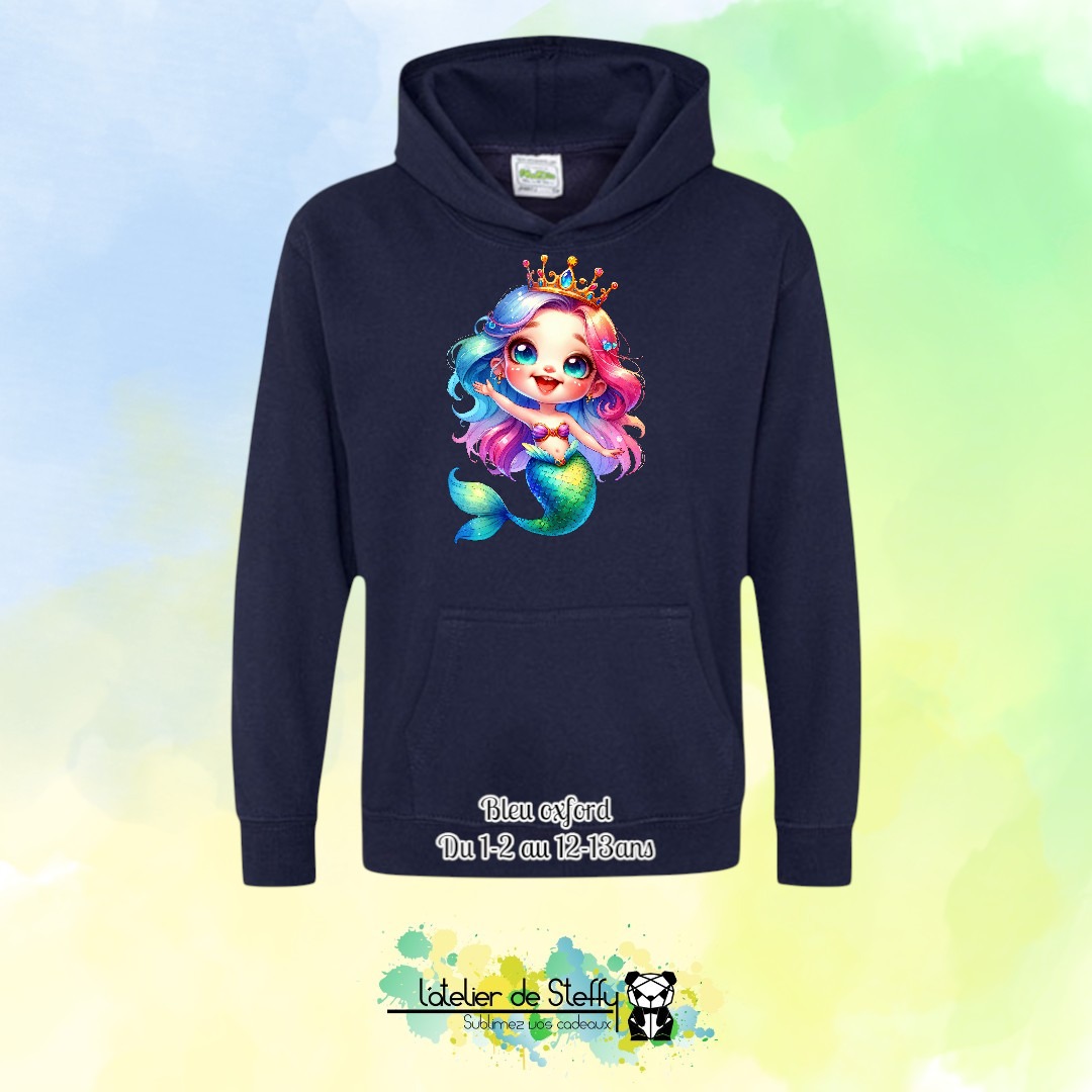 Sweat capuche Noah - Sirène arc-en-ciel – Image 9