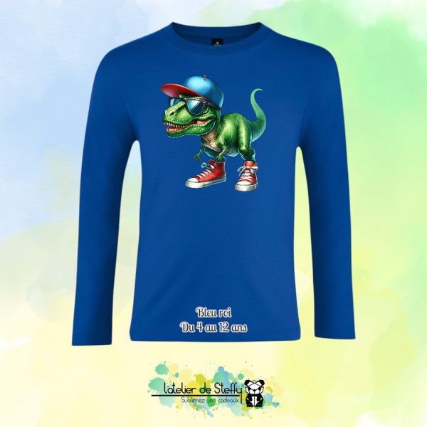 Tee shirt manches longues Ethan - T-rex cool – Image 3