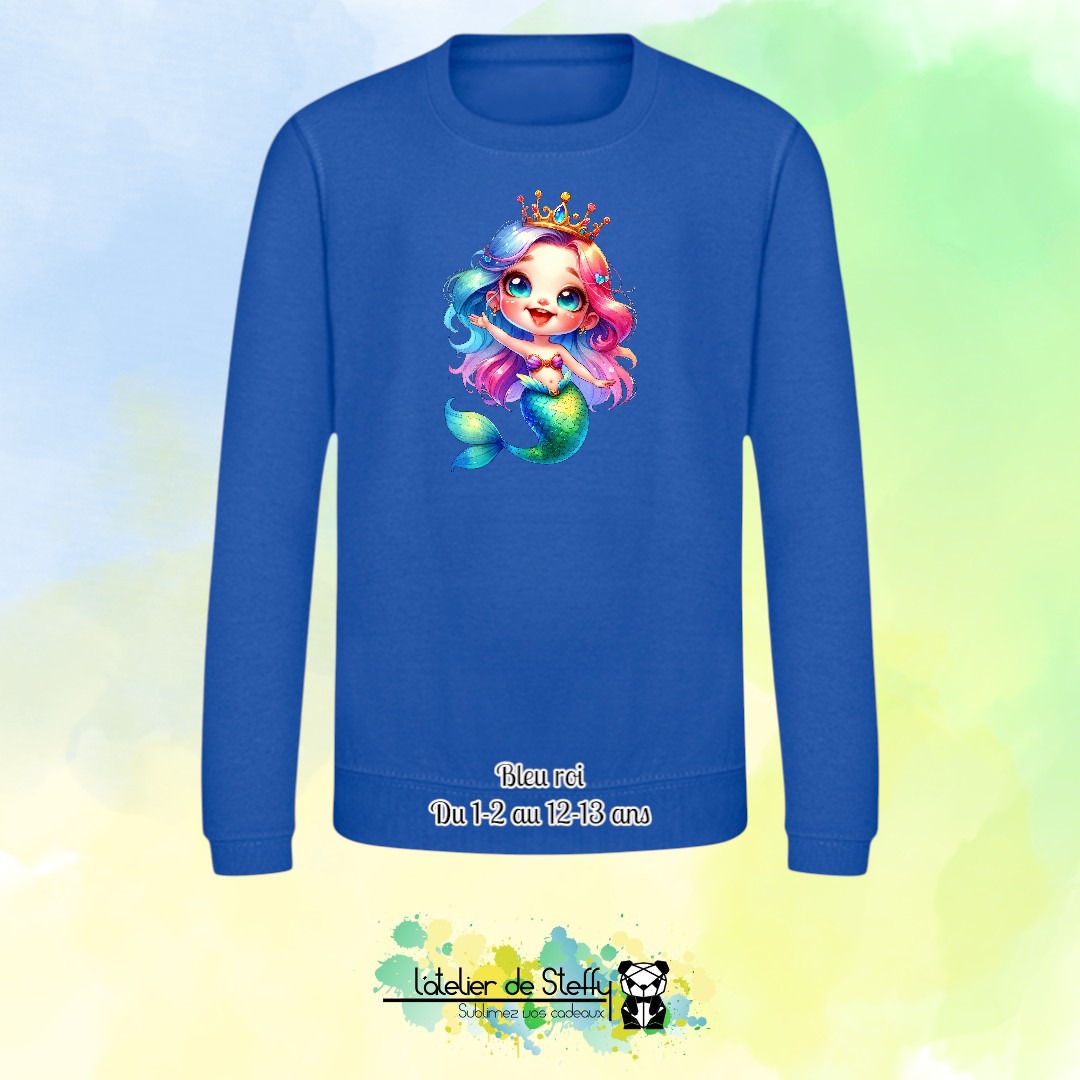 Sweat col rond Lyzo - Sirène arc-en-ciel – Image 7