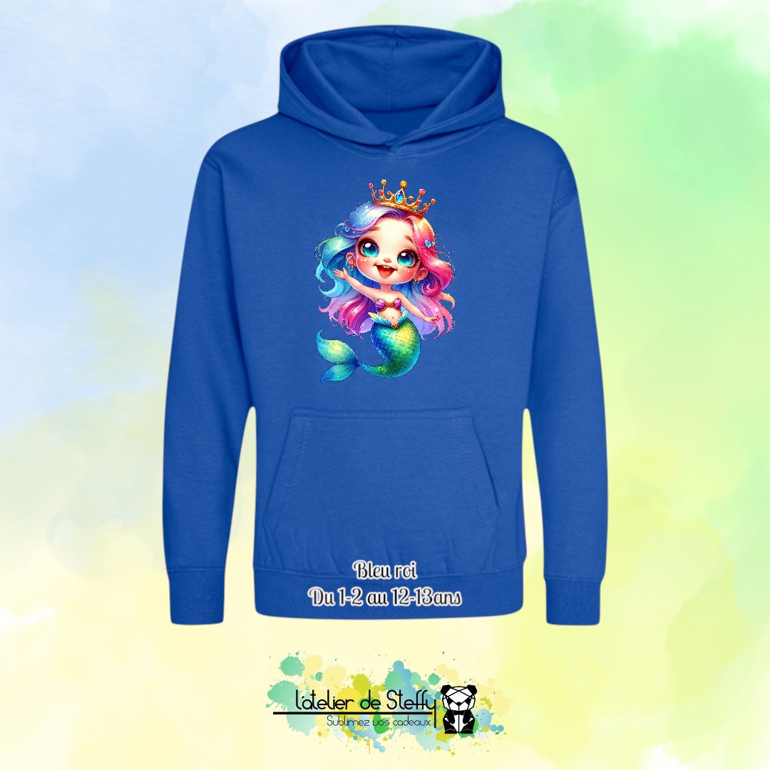 Sweat capuche Noah - Sirène arc-en-ciel – Image 10