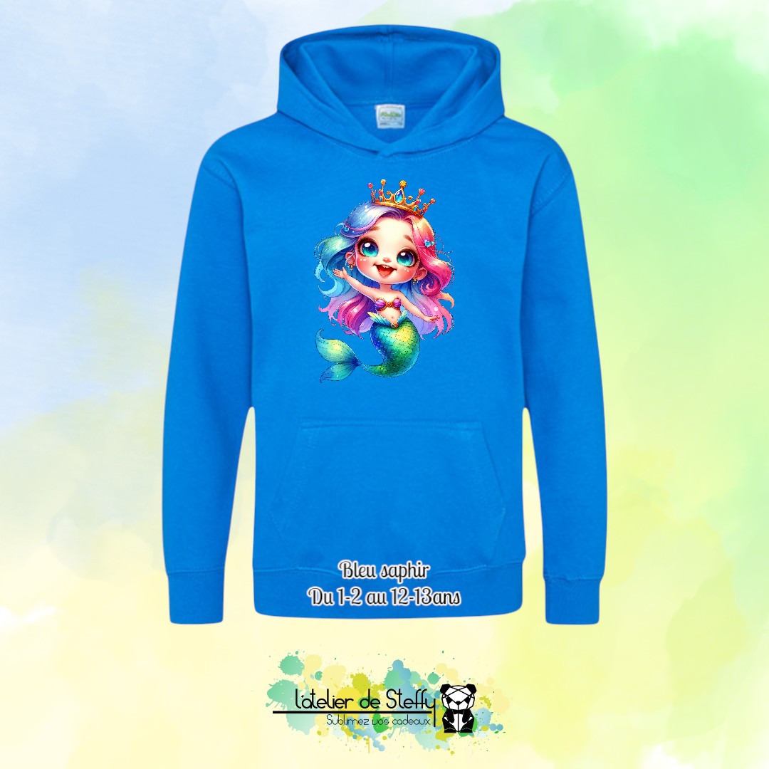 Sweat capuche Noah - Sirène arc-en-ciel – Image 12