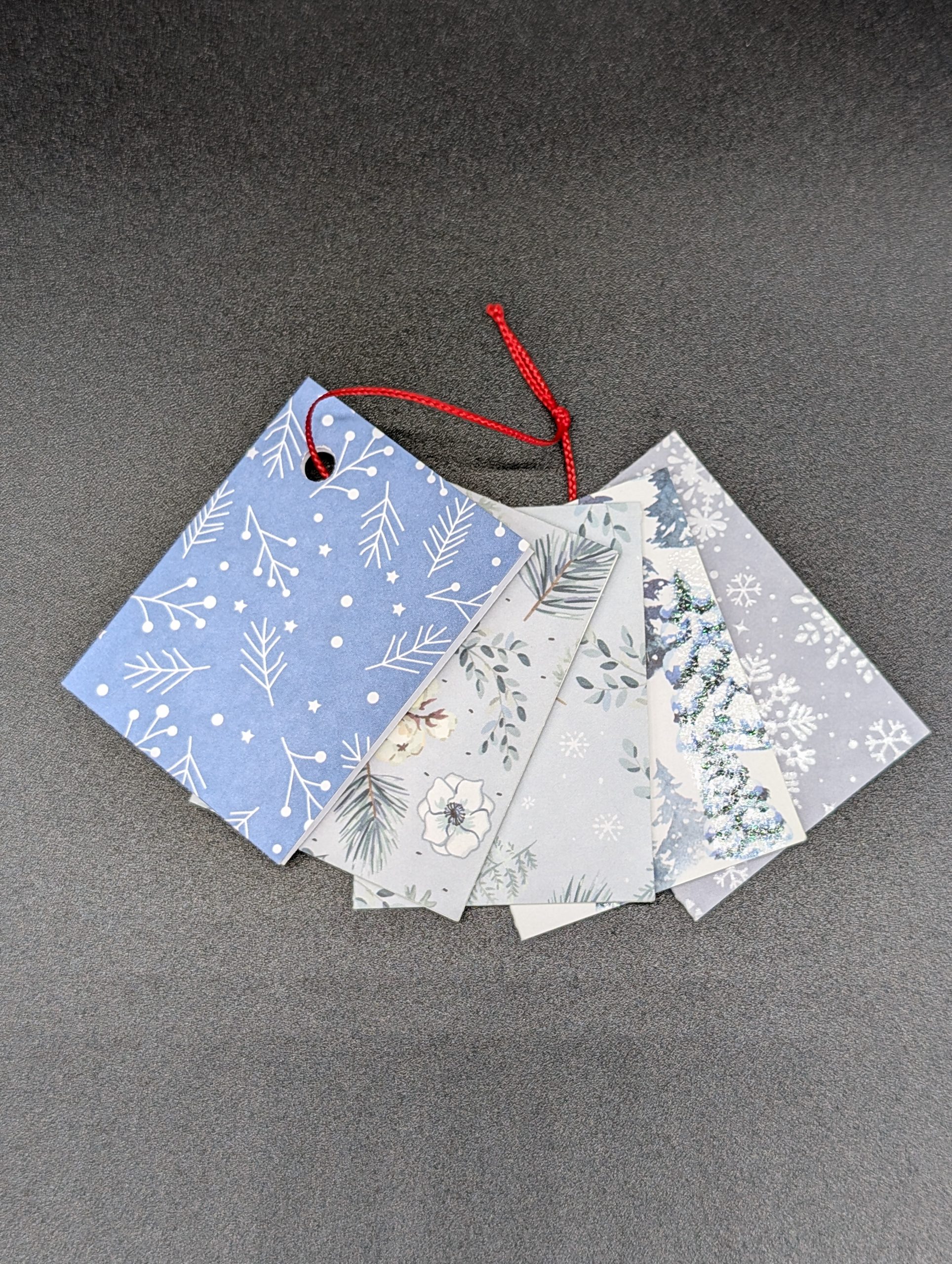 Lot de 5 étiquettes cadeau - Bleu