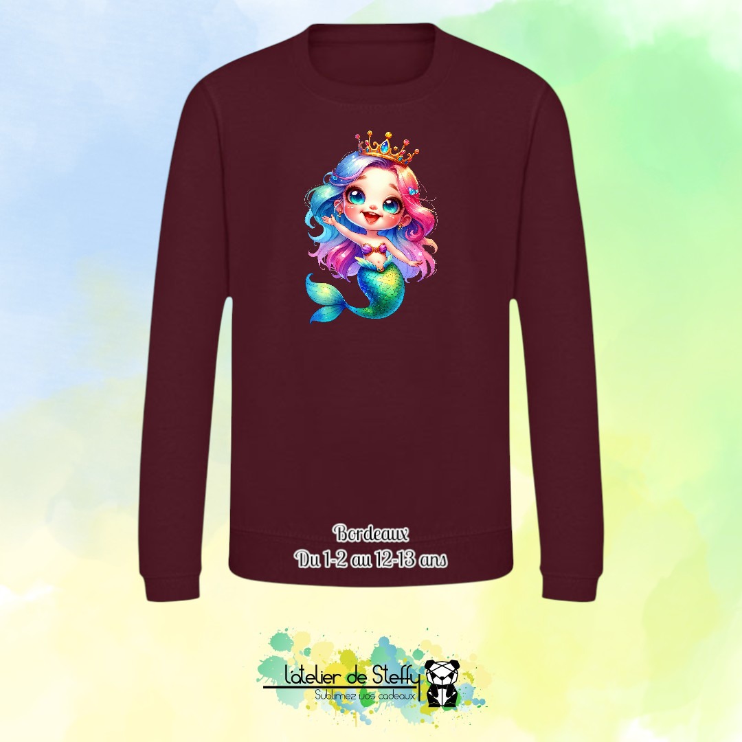 Sweat col rond Lyzo - Sirène arc-en-ciel – Image 10