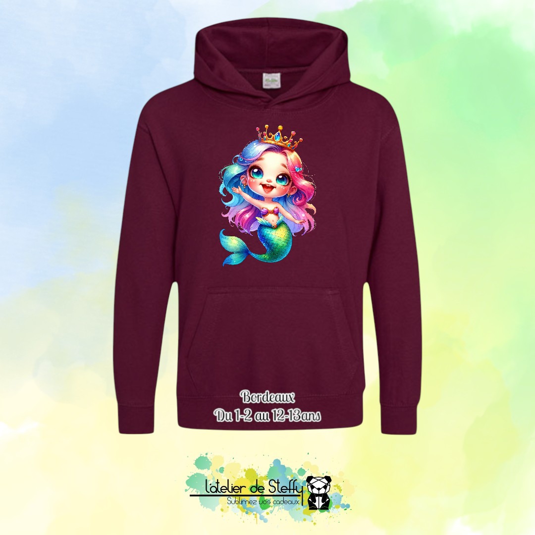Sweat capuche Noah - Sirène arc-en-ciel – Image 13