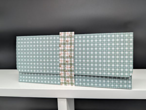 Pochette cadeau - Carreaux verts