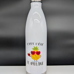 Bouteille isotherme 75cl - C'est l'été je relaxe