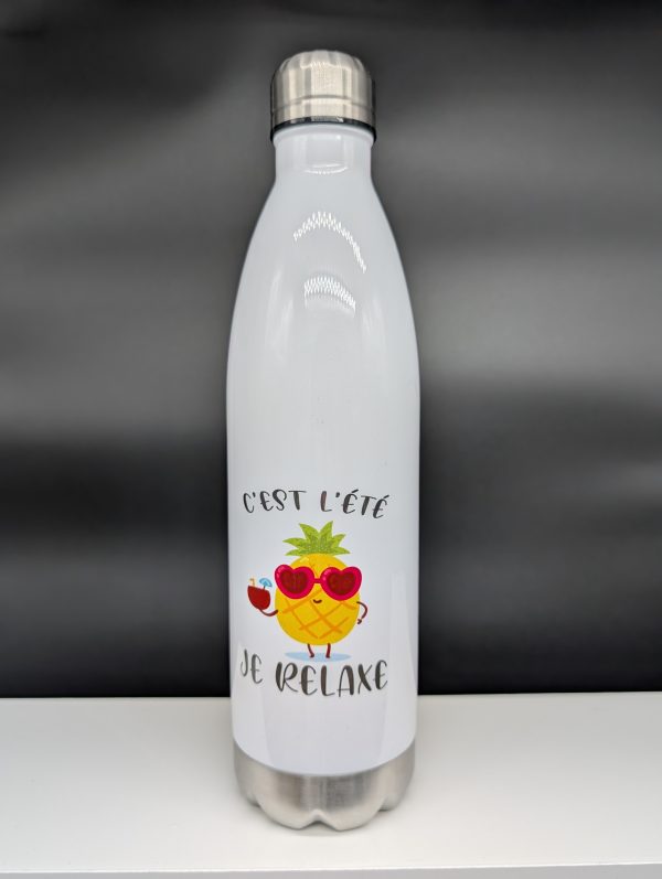 Bouteille isotherme 75cl - C'est l'été je relaxe