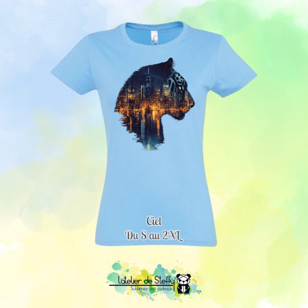Tee shirt Steffy - Tigre nocturne – Image 8